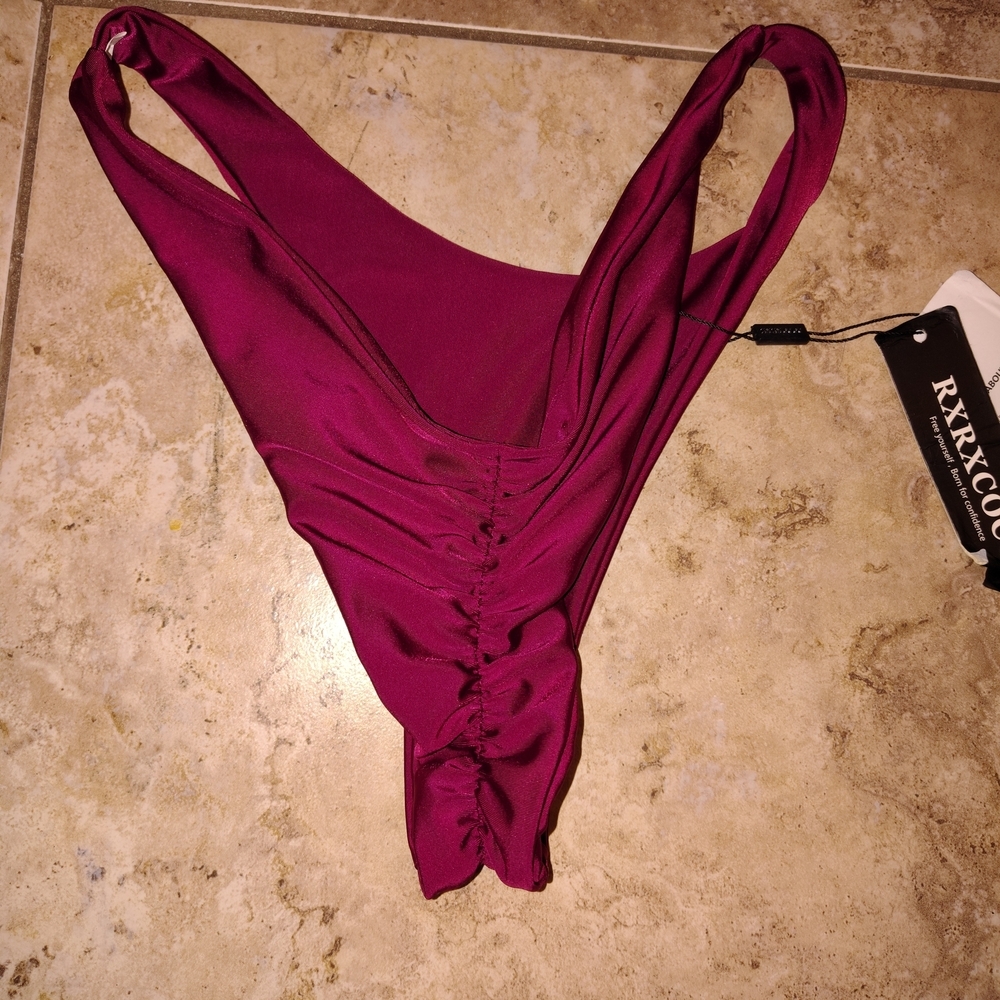 Women's Purple Intimate Bikini Bottom Ruffle But - Picture 1 of 5